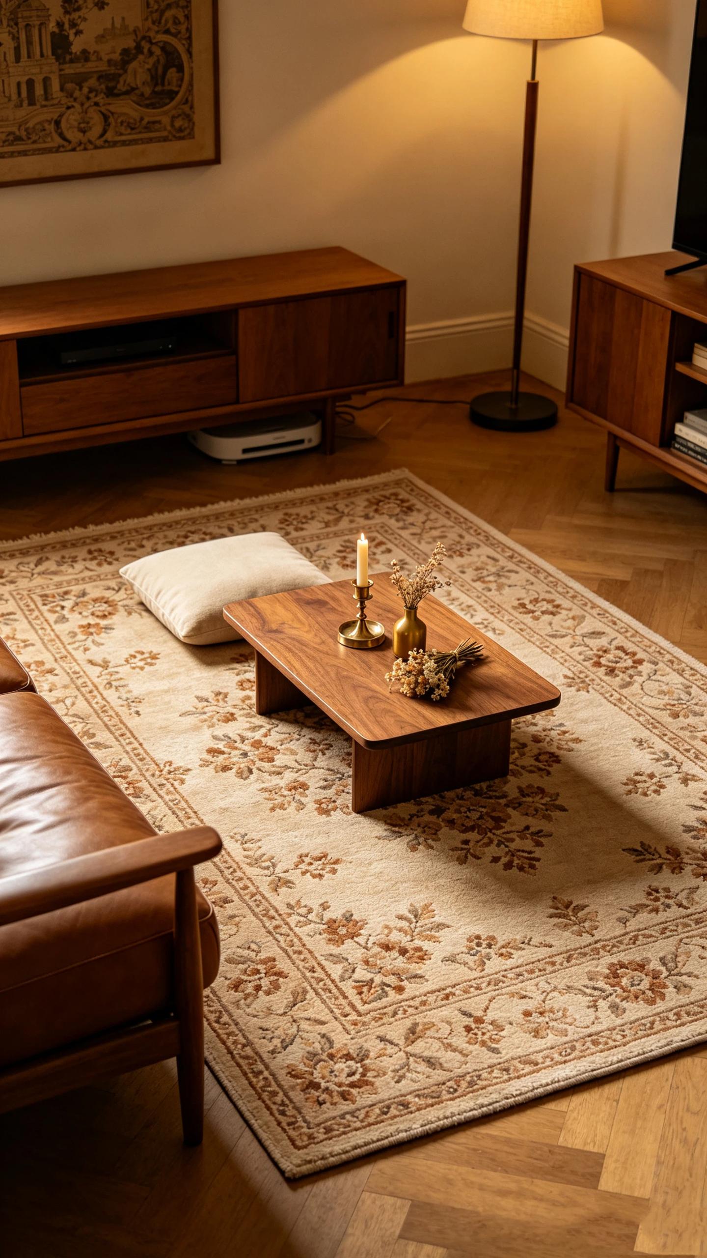 Cozy Coffee Table & Rug Set