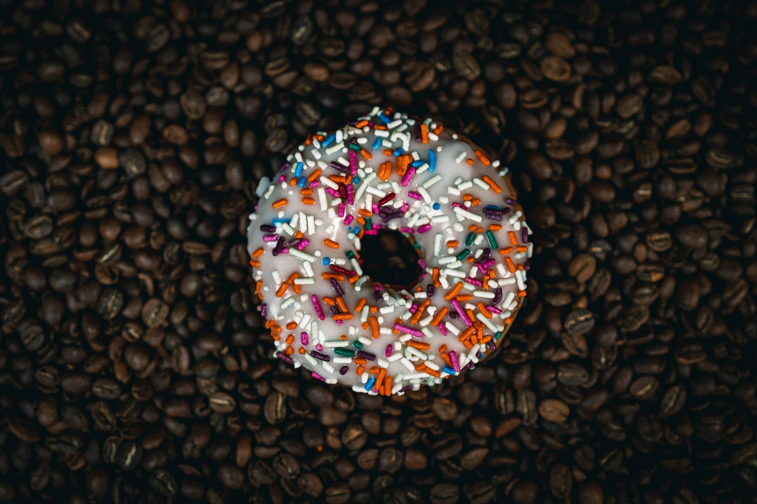 a donut with sprinkles on it