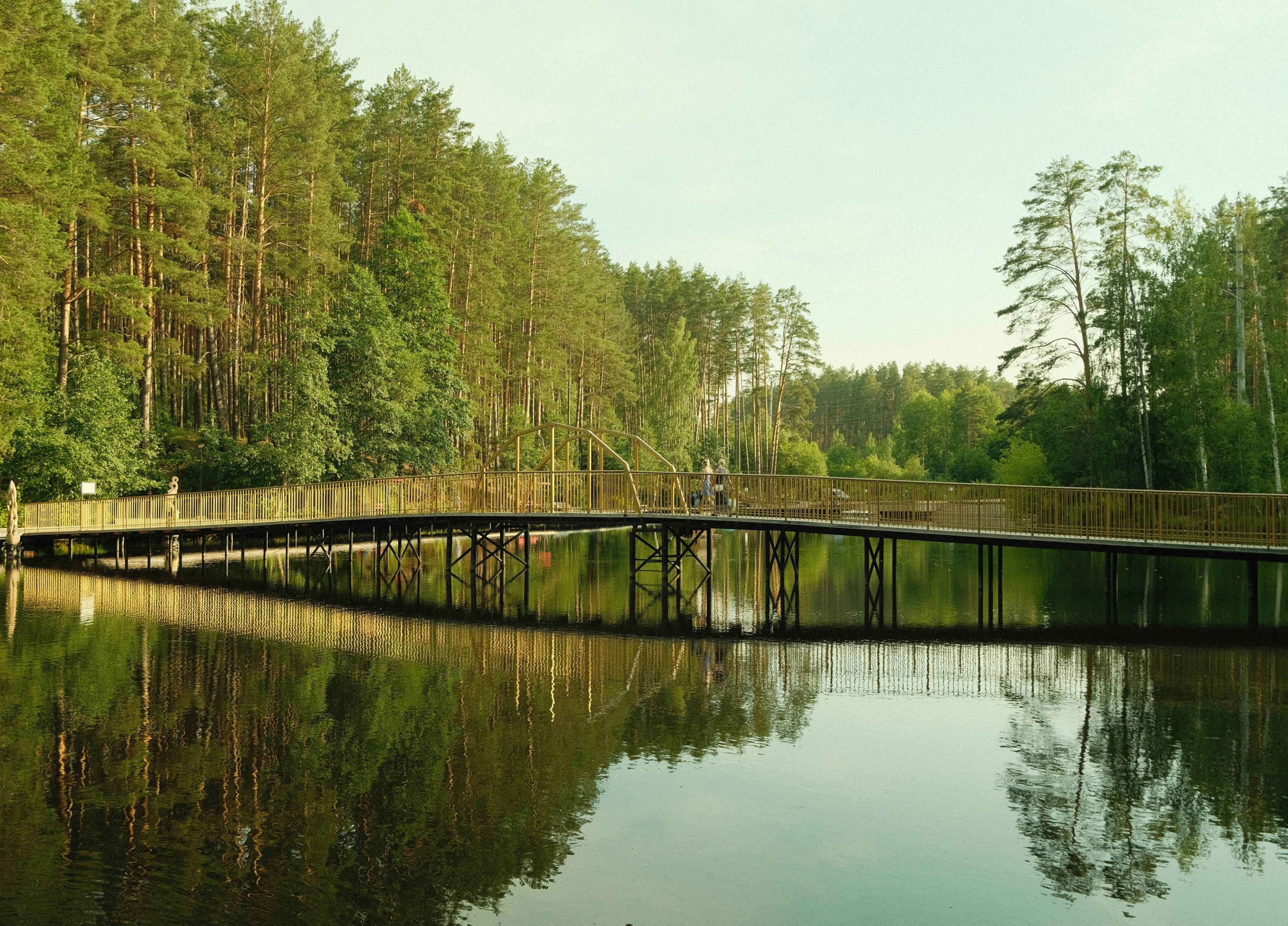 a bridge over a body of water